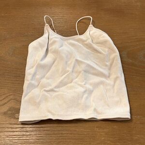 Urban Planet White Ribbed Tank Top